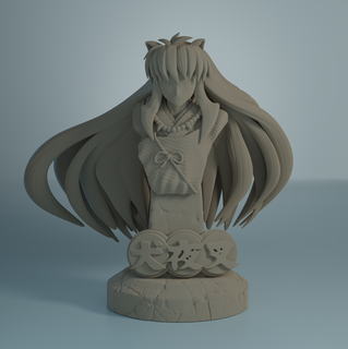 inuyasha busto inuyasha anime 3d impresión busto busto 3d print model - Mito3D
