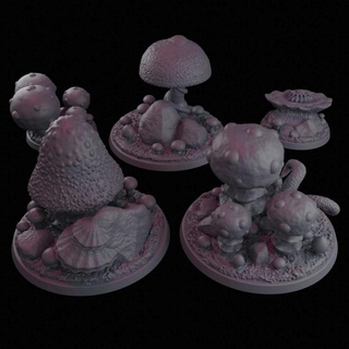 invasive cave fungus set highly detailed fantasy goblin terrain wargaming mushroom dungeonsanddragons tabletop minis dungeon fungus cave night dnd pathfinder mushrooms goblins gloomhaven 5e sylvanet presupported  3d print model - Mito3D