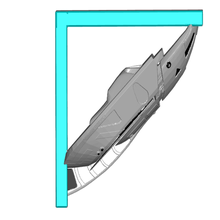inverted firefly serenity shuttle shelf bracket screw tape mount support decor 3d print model - Mito3D