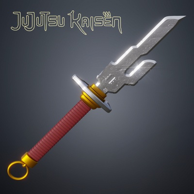 inverted spear of heaven jujutsu kaisen weapon manga magic cosplay print 3d print model - Mito3D