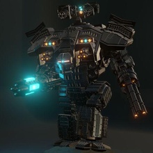 invincibile pesante guerra costruire gioco warhammer cavaliere cavalieri mech titano 40k imperiale eresia 3d print model - Mito3D
