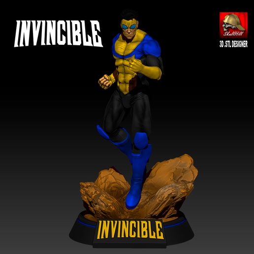 invencível arte quadrinho Super heroi herói homen 3D print model - Mito3D