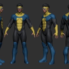 invincible basemesh comic anatomy 3d print model - Mito3D