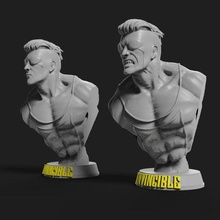 invincible bust art comics hero super marvel dc statue figure superman 3d print model - Mito3D