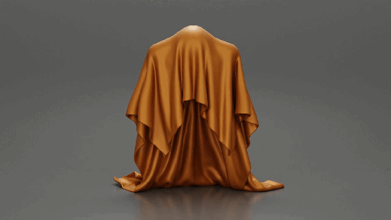 invisible ghost cloth simulation halloween trick art cool amazing tricky simple scary spooky articulated cute decoration toy game fun 3d print model - Mito3D