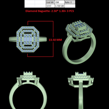 invisible setting ring jewelry 3d print model - Mito3D