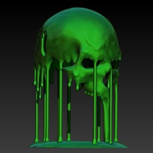 invisible skull art bust 3d print model - Mito3D