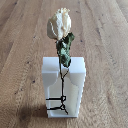 invisible vase home see flower 3D print model - Mito3D