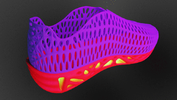 ion Zapatos viento zapato corriendo Moda voronoi hombre mujer Deportes deporte juego caminar volcán 3d print model - Mito3D