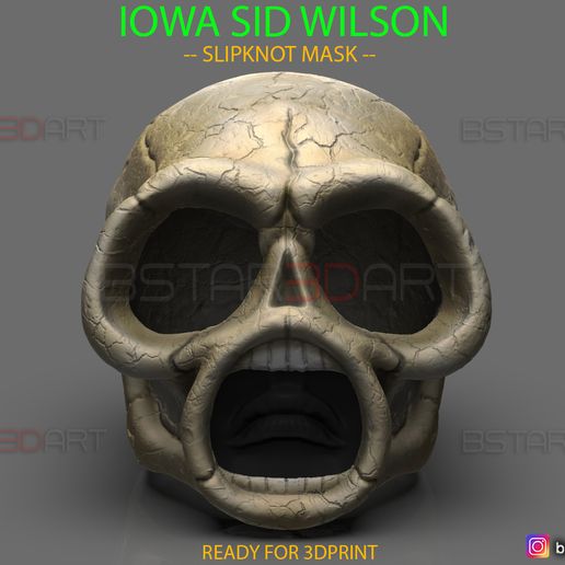 Iowa Sid wilson maschera slipknot Halloween cosplay sidwilson casco 3D print model - Mito3D