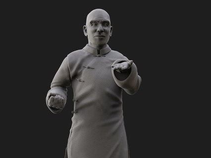 ip hombre bruce sotavento Maestro stl Hombre Bruce Lee Donnie Yen jetli kungfu Jackie Chan ala chun coleccionables escultura stlprint 3d print model - Mito3D
