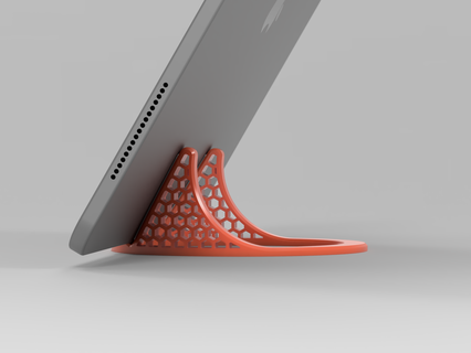 ipad profesyonel ayakta durmak bal peteği versiyon telefon büyüsü ipadpro elma ipadstand 3d print model - Mito3D
