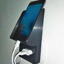 iphon charging holder home charge phone 3d print model - Mito3D