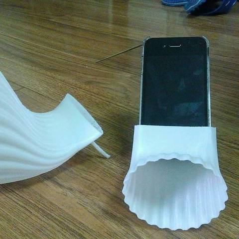 iphone& phone shell horn speaker gadget mobile 3D print model - Mito3D