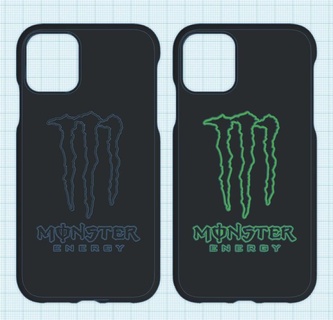 iphone 11 case monster energy 3d print model - Mito3D