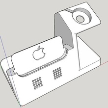 iphone 12-13 pro max apple watch dock gadget stand 12 13 3d print model - Mito3D