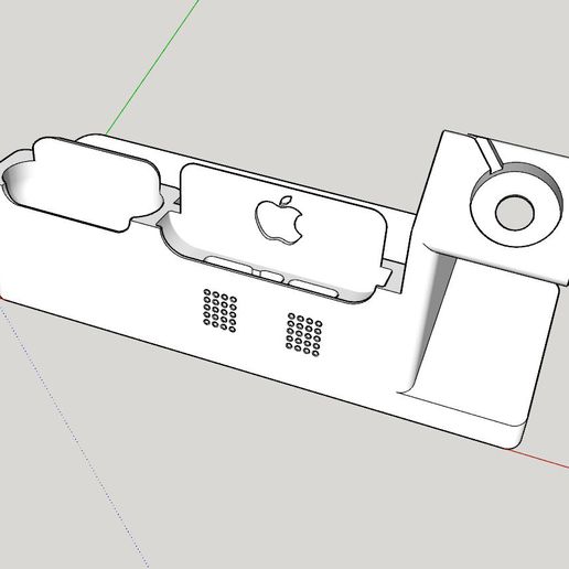 iPhone 12 13 Profi max ultimativ Dock Airpod Ausführung Gadget Stand Apfel sehen 3D print model - Mito3D