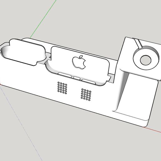 iphone 12-13 pro max ultimate dock airpod version gadget stand apple watch 12 13 3D print model - Mito3D