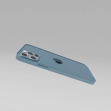 iPhone 12 Kunst Telefon Blau elektronisch Elektronik Technologie 3d print model - Mito3D