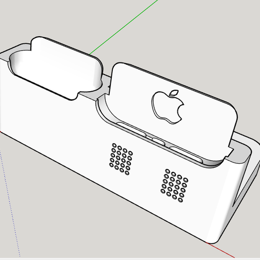 i phone 12 12pro airpod pro dock gadget In piedi Mela orologio 3D print model - Mito3D