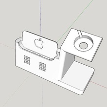 iphone 12 12pro apple watch dock gadget stand pro 3d print model - Mito3D