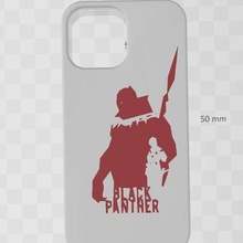 iPhone 13 Fall Mantel Profi max black Panther Kunst schwarz Wunder 3d print model - Mito3D