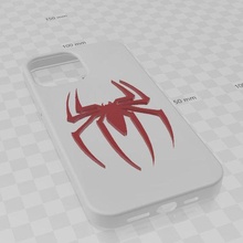 iPhone 13 Fall Mantel Profi max spiderman Kunst Spider Wunder 3d print model - Mito3D
