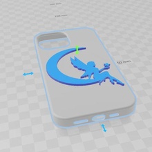 Iphone 13 caso bainha pró max fada lua arte 3d print model - Mito3D