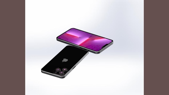 i phone 13 pro max Telefono 3d design arte moda tavoletta modello Lavori solidi render 2d Modelli elettronica innovazione 3d print model - Mito3D