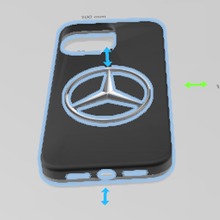 Iphone 13 pró max caso bainha mercedes logotipo 3d print model - Mito3D