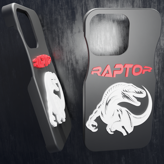 i phone 13 pro raptor Astuccio guaina scafo velociraptor giurassico 3d print model - Mito3D