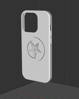 iphone 14 case baphomet Gadget iphone14 mobile pentagram satan satanism 3d print model - Mito3D