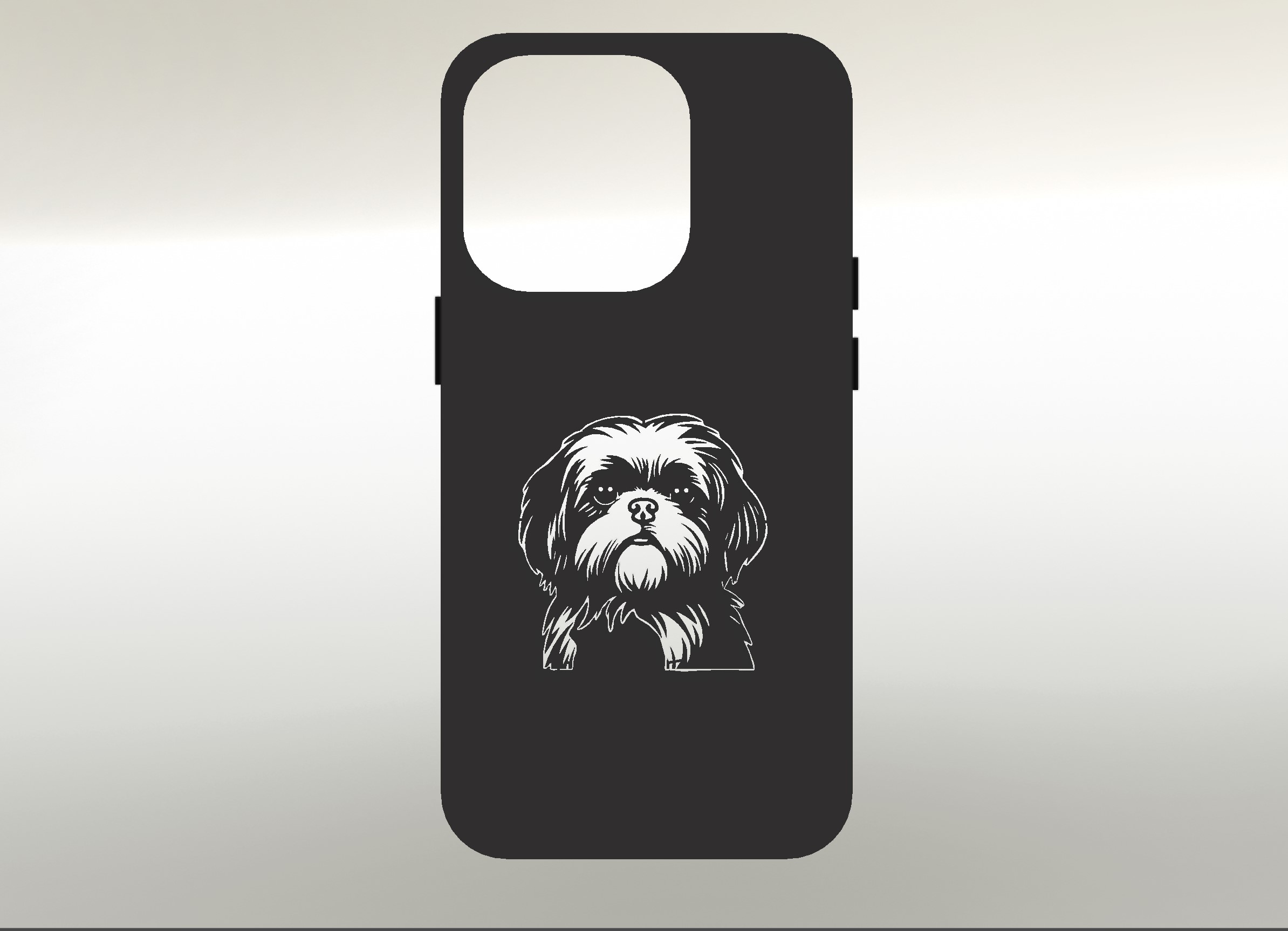 iphone 14 pro case - puppy gadget cover housing apple protector print 3d prototype 3D print model - Mito3D