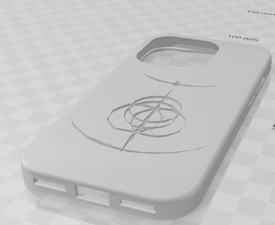 iphone 14 Pro mano caso funda anillo 3d print model - Mito3D