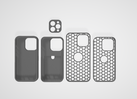 Iphone 14 pró max caso bainha Câmera protetor cobrir plástico fácil luz lente 3d print model - Mito3D