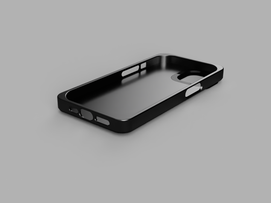 iphone 14 tpu thin case in two parts smartphone simple robust impact resistant 3d print model - Mito3D