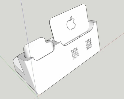 iPhone 15 Profi + Airpod Dock 3d print model - Mito3D