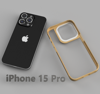 iphone 15 pro pare chocs tpu + lentille protecteur 3d print model - Mito3D
