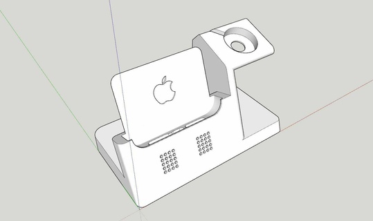 iPhone 15 Profi max + Apfel sehen Dock Airpod Plus 3d print model - Mito3D