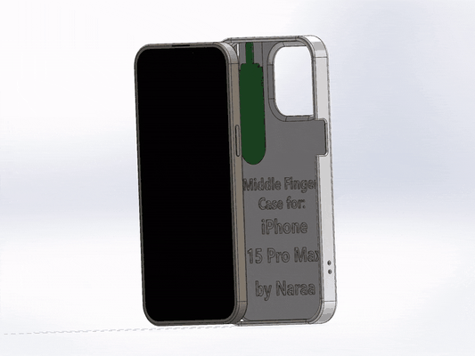 iphone 15 pro max corredizo medio dedo caso funda iphone15promax carcasa manzana iphone15promaxcase promax 3d print model - Mito3D