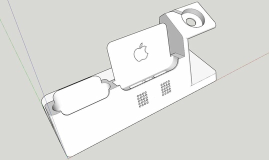 iPhone 15 Profi max ultimativ Dock Airpod Ausführung Stand Apfel sehen Plus 3d print model - Mito3D
