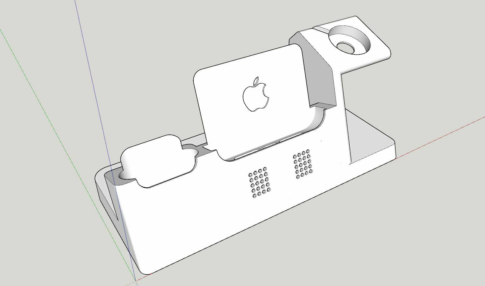 Iphone 15 pró max doca airpod versão maçã 3D print model - Mito3D