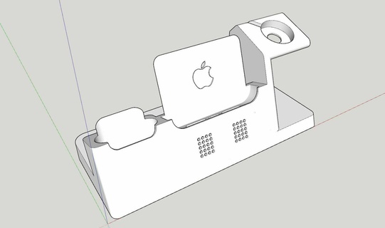 iPhone 15 Profi max ultimativ Dock Airpod Ausführung Apfel sehen Plus 3d print model - Mito3D