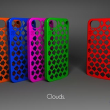 iphone 55s case clouds gadget 3d print model - Mito3D