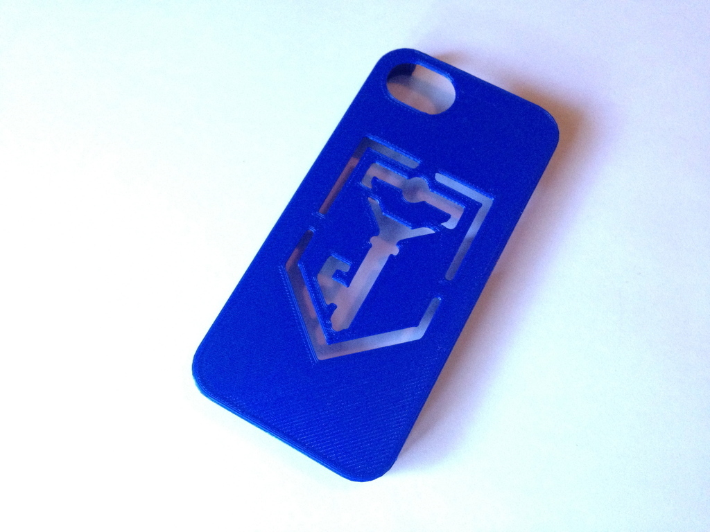 iphone 5 caso funda ingreso resistencia logo 3D print model - Mito3D