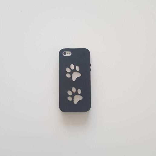 iphone 5 Hund-cover iphone-se Abdeckung Hund Fußspuren gadget cover se decken mobile Telefon-Abdeckung 3D print model - Mito3D