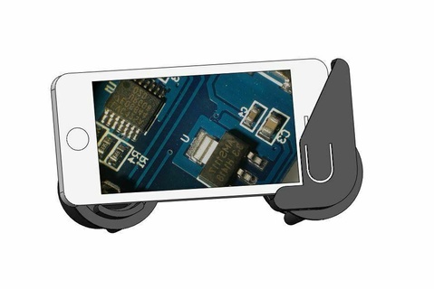 iphone 5 microscopio ocular adaptador móvil teléfono inteligente tableta 3d print model - Mito3D