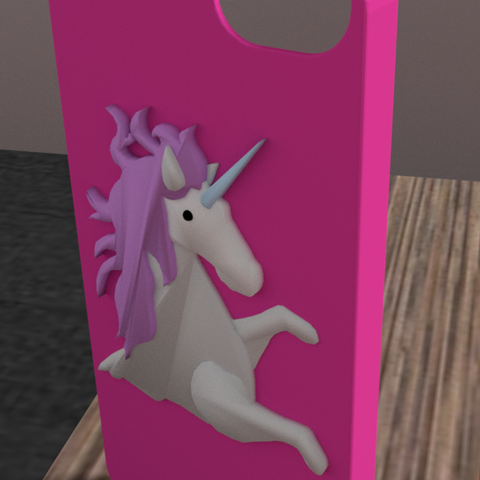 iphone 5 unicorn shell gadget apple animal box 3D print model - Mito3D