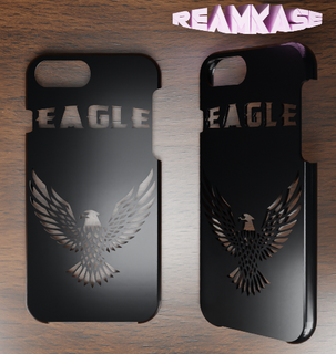 iphone 6 7 caso funda águila voronoi artilugio pájaro smartphone animal 3d print model - Mito3D