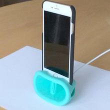 iphone 6 above passively amplified dock stand gadget amplifier amplify acoustic apple 3d print model - Mito3D